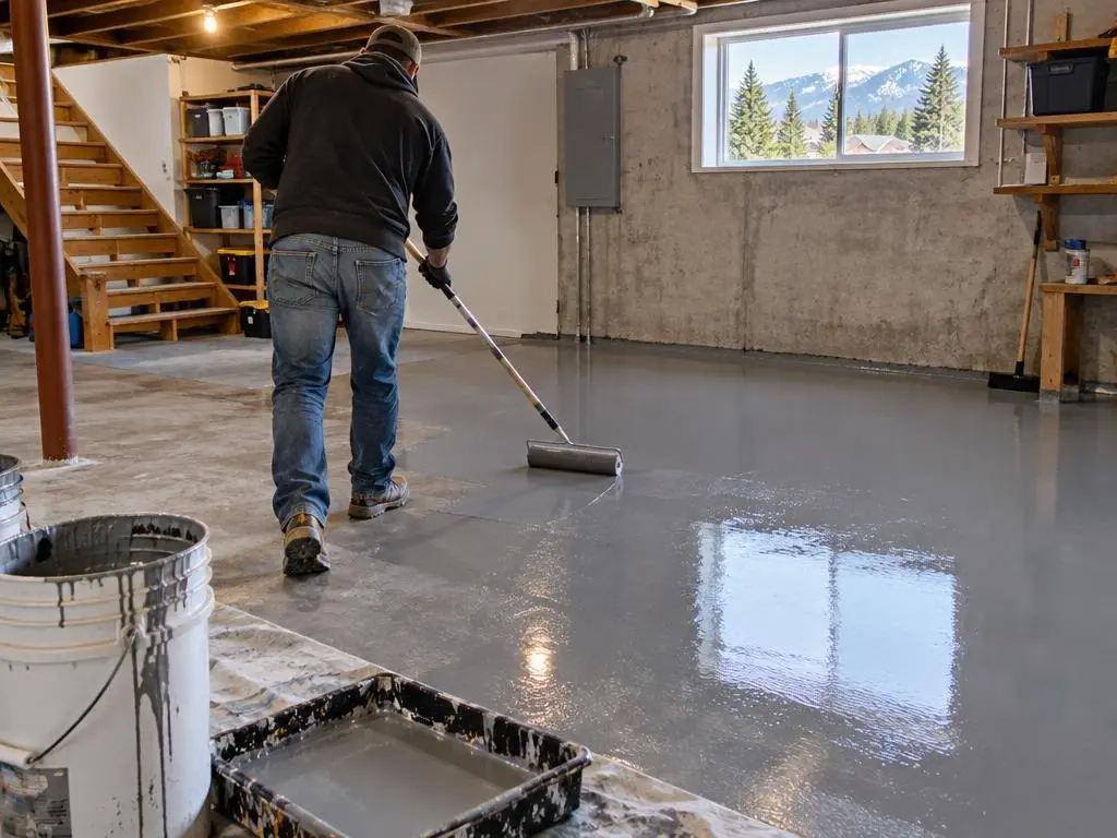 Basement Floor Epoxy in Missoula, MT